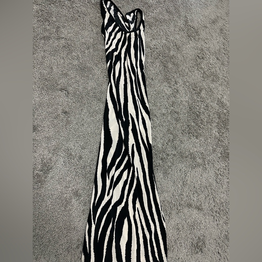 Long zebra print dress